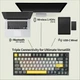 Клавиатура беспроводная AJAZZ Ak820 Pro 75% Gift switch чорная - изображение 3