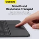 Магнитный чехол-клавиатура Baseus Brilliance для iPad 10.2" с Bluetooth 5.3, подсветкой, аккумулятором 300 mAh P40112602111-01 Black - изображение 6