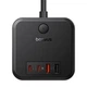 Сетевое зарядное устройство для Baseus PowerCombo Cube Power Strip 3EU / 2USB / 2Type-C 30W 1.5m 30W, Cluster Black - изображение 4