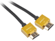 Kabel GoGEN HDMI - HDMI 1.4 1.5 m Black/Gold (HDMI150MM03) - obraz 1