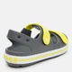 Подростковые сандалии для мальчика Crocs Crocband Cruiser Sandal K SG/Ac 209423-1NJ 34-35 (J3) Slate Grey/Acidity (196265658091) - изображение 4