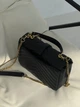Женская сумка College Medium YSL черный золото клатч Premium - зображення 4