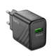 Сетевое зарядное устройство Hoco CS21A 18W / 3A USB с быстрой зарядкой QC3.0 Black - изображение 2