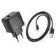 Сетевое зарядное устройство Hoco CS17A QC3.0 (22.5W) / 3A USB с быстрой зарядкой + кабель Type-C Black - изображение 3
