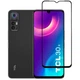 Защитное стекло Fiji Premium для TCL 30 Plus (T676K) полная проклейка Anti-Static черный - изображение 1