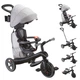 Триколісний велосипед з ручкою Globber Explorer Trike 4в1 Deluxe Play сірий (636-120) - зображення 1