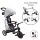 Триколісний велосипед з ручкою Globber Explorer Trike 4в1 Deluxe Play сірий (636-120) - зображення 2