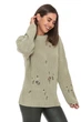 Женский свитер с дырками SVTR. Олива 48-52 - изображение 5