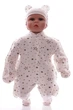 Чоловічок з шапкою інтерлок Babykroha ля-ля в коричневу зірочку білий 50 см (53610) - зображення 1