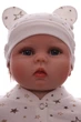 Чоловічок з шапкою інтерлок Babykroha ля-ля в коричневу зірочку білий 50 см (53610) - зображення 2