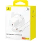 Сетевое зарядное устройство Baseus GaN5 Fast Charger(mini) 1C 30W + кабель Type-C to Type-C 100W 1m (P10110902213-00) Moon White - изображение 8