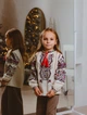 Вышиванка детская для девочки хлопковая 128 см Бежевая (Девушка сказка бежева 128) - изображение 4