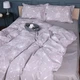 Простынь на резинке MirSon 160x190+25 см 00-3 Grey Dandelions поплин (2200009701870) - изображение 1