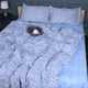 Простынь на резинке MirSon 120x200+25 см 00-5 Geometry Blue поплин (2200009704352) - изображение 3