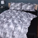 Простынь на резинке MirSon 140x200+25 см 00-8 Black Flowers поплин (2200009708176) - изображение 1
