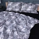Простынь на резинке MirSon 150x200+25 см 00-8 Black Flowers поплин (2200009708190) - изображение 5