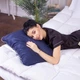 Подушка ортопедична (стружка Memory) MirSon №4062 Noble Stripe Blue Sea Men 59х43х12 см (2200006422723) - зображення 3