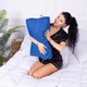 Подушка ортопедична MirSon Стружка Memory №4139 Satin Stripe 30-0019 Blue 49х32х10.5 см (2200006423539) - зображення 1