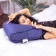 Подушка ортопедическая MirSon Стружка Memory №4140 Satin Stripe 30-0020 Smoky Blue 49х32х10.5 см (2200006423546) - изображение 3