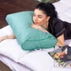 Подушка ортопедична MirSon Стружка Memory №4156 Delicate satin 0844 Green Olive 49х32х10.5 см (2200006423706) - зображення 2