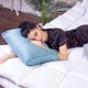 Подушка ортопедическая MirSon Стружка Memory №4269 Delicate satin 0845 Blue Wave 58х40х10.5 см (2200006424901) - изображение 2