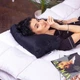 Подушка ортопедическая MirSon Стружка Memory №4216 Delicate satin 0848 Blue Black Kiddy 50х29х8 см (2200006424314) - изображение 2