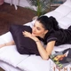 Подушка ортопедическая MirSon Стружка Memory №4208 Delicate satin 0055 Black Pearl Kiddy 50х29х8 см (2200006424239) - изображение 3