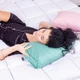 Подушка ортопедическая MirSon Стружка Memory №4212 Delicate satin 0844 Green Olive Kiddy 50х29х8 см (2200006424277) - изображение 3