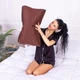 Подушка ортопедическая (стружка Memory) MirSon №4144 Delicate Satin 0211 Cacao 49х32х10.5 см (2200006423584) - изображение 1