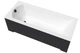 Ванна акриловая Helmken Vespera 140x70 см (11R907G093) комплект 5 в 1: прямоугольная ванна, ножки, Черный подголовник, Черная фронтальная и боковая панель - изображение 2