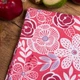 Полотенце вафельное Mirson №505 Waffle Red flowers 30х50 см (2200006723455) - изображение 2