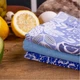 Набор вафельных полотенец Mirson №617 - Blue roses 3 шт 30х50 см (2200006737209) - изображение 3