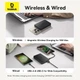 Повербанк с беспроводной зарядкой MagSafe Baseus Airpow Ⅱ Qi2 Magnetic Power Bank 10000mAh 22.5W USB/Type-C/Qi черный - изображение 7