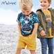 Дитячий літній комплект (футболка + шорти) для хлопчика Malwee 2308 128 см Синій/Гірчичний - зображення 3