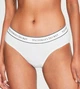 Трусики стринги лого-резинка виктория сикрет victoria's secret Белые Logo Cotton Hiphugger Panty S - изображение 2