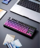 Механическая клавиатура Inphic K87 c комбинированным подключением, подсветкой, 8000 мАч, Switch: Black-Gold, B - изображение 4