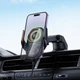 Автотримач для телефона з БЗП HOCO HW34 Blue whale 3-axis linkage wireless fast charging car holder(center console) - зображення 8