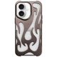 Чохол-накладка 3D TPU WinFire для Apple iPhone 16, об'ємний протиударний кейс з рельєфним дизайном, захистом камери і корпусу, гнучкий силіконовий чохол Brown - зображення 1