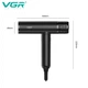 Фен VGR V-427 3 насадки 4 рівні обдування 3 режими 11000 RPM Black (00000009074) - зображення 3