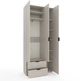 Шкаф Metkas Home A013L 1000 x 420 x 2300 мм ЛДСП Кашемир (MA013L-K) - изображение 2
