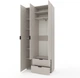Шафа Metkas Home A013R 1000 x 420 x 2300 мм ЛДСП Кашемір (MA013R-K) - зображення 2