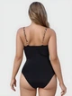 Жіночий купальник закрита спина Fuba 225282 чорний-коричневий 2XL - зображення 2