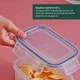 Набір із 8 герметичних контейнерів для зберігання продуктів, 0.8–2.8 л, пластикові ємності для сипучих - зображення 7
