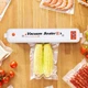 Вакууматор для продуктов Vacuum Sealer, компактный бытовой вакуумный упаковщик с LED-индикатором для мяса, рыбы, овощей и фруктов, домашний вакуумный запайщик пакетов, питание 220 В Белый, VCCE-1-White - изображение 1