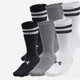 Набор мужских носков высоких Under Armour Essential 6pk Crew 1387058-101 XL 6 пар Черный/Белый/Серый (196886398222) - изображение 6