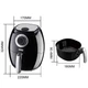 Аэрофритюрница для приготовления без масла DSP KB 2020 2,6 л 1350W (4-1282651235) - изображение 5