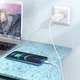 Комплект для быстрой зарядки Зарядное сетевое устройство Hoco N22 25W Type-C 3A QC3.0+PD3.0 + Кабель Type-C to Lightning 20W 1m White - изображение 2