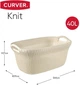 Корзина для постиранного белья Curver Knit 40l кремовый - изображение 2
