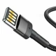 Кабель Baseus Cafule Cable（Special Edition）USB For iP 2m Grey+Black (CALKLF-HG1) - зображення 4