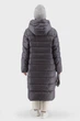 Жіночий зимовий стьобаний пуховик біопух casual з капюшоном Snow Owl (сірий, 2XL), 31924, 28552 - изображение 4